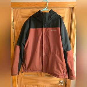 Columbia Men's Black and Orange 2 In 1 Winter Coat